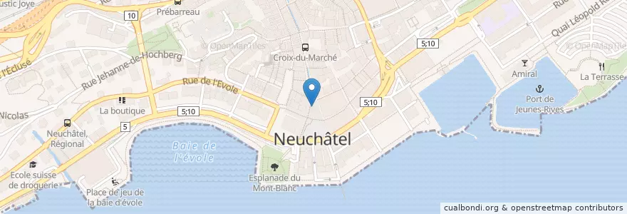 Mapa de ubicacion de Nazar Kebab en Schweiz/Suisse/Svizzera/Svizra, Neuchâtel, Lac De Neuchâtel (Ne), Neuchâtel.