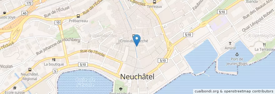 Mapa de ubicacion de Amavita - Tripet en Zwitserland, Neuchâtel, Lac De Neuchâtel (Ne), Neuchâtel.