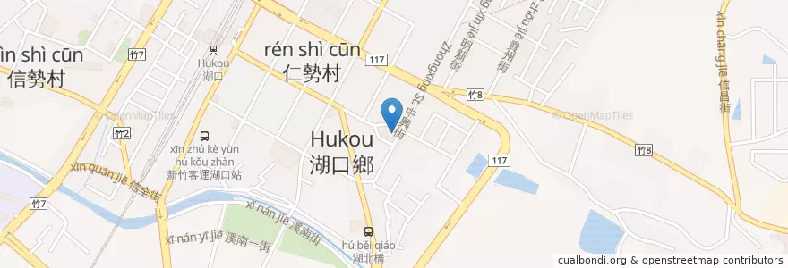 Mapa de ubicacion de 湖口鄉衛生所 en Taiwán, Provincia De Taiwán, Condado De Hsinchu, 湖口鄉.