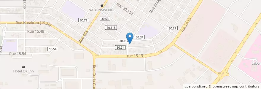 Mapa de ubicacion de Yati en ブルキナファソ, Centre, Kadiogo, ワガドゥグー.