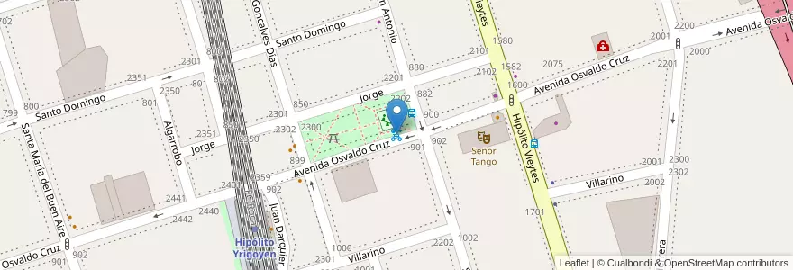 Mapa de ubicacion de 366 - Plaza Diaz Velez en 아르헨티나, Ciudad Autónoma De Buenos Aires, Partido De Avellaneda, Comuna 4, 부에노스아이레스.