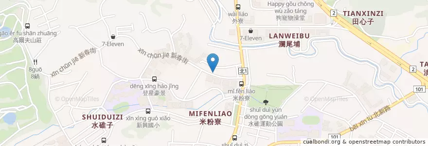 Mapa de ubicacion de 吳記碗粿油飯 en 台湾, 新北市, 淡水区.