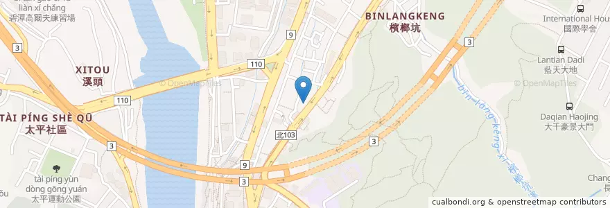 Mapa de ubicacion de 碧峰潭平價熱炒 en 台湾, 新北市, 新店区.