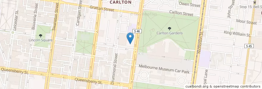 Mapa de ubicacion de Sacred Heart Church en オーストラリア, ビクトリア, City Of Melbourne.