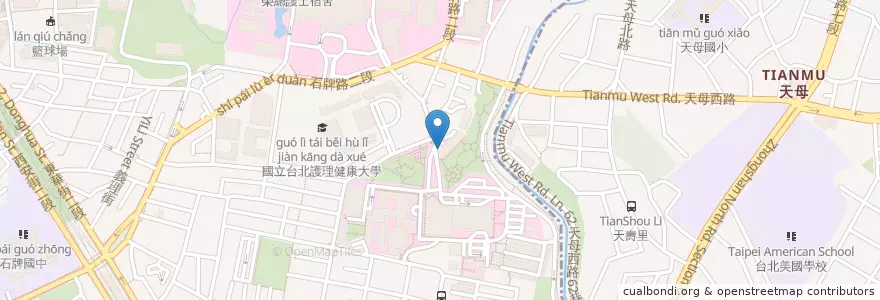 Mapa de ubicacion de 2F－蘇杭餐廳 en 台湾, 新北市, 台北市, 北投区.