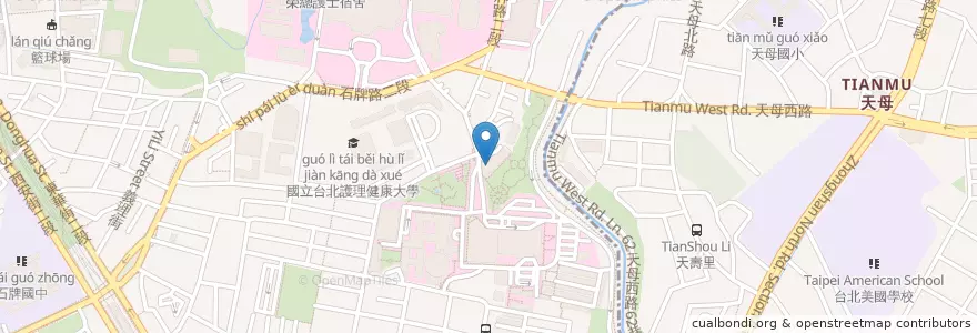Mapa de ubicacion de 5F－圖書館 en Taiwan, New Taipei, Taipei, Beitou.