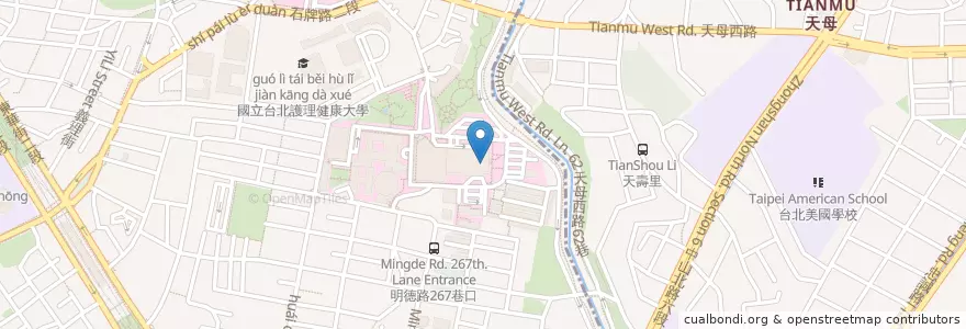 Mapa de ubicacion de B1－Subway 薩巴威餐廳 en Taiwan, Neu-Taipeh, Taipeh, Beitou.