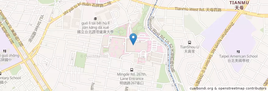 Mapa de ubicacion de 1F－國泰世華提款機 en 타이완, 신베이 시, 타이베이시, 베이터우 구.