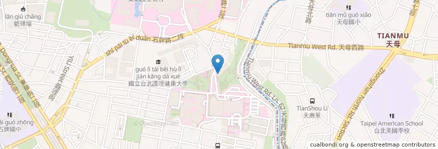 Mapa de ubicacion de 1F－第一銀行提款機 en Taiwan, 新北市, Taipei, 北投區.