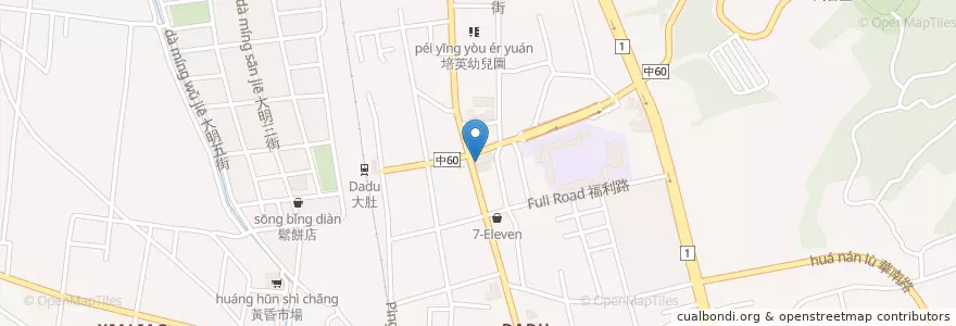 Mapa de ubicacion de 彰化銀行 en 臺灣, 臺中市, 大肚區.