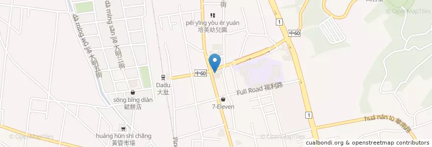 Mapa de ubicacion de 合安診所 en Taiwan, Taichung, Distretto Di Dadu.