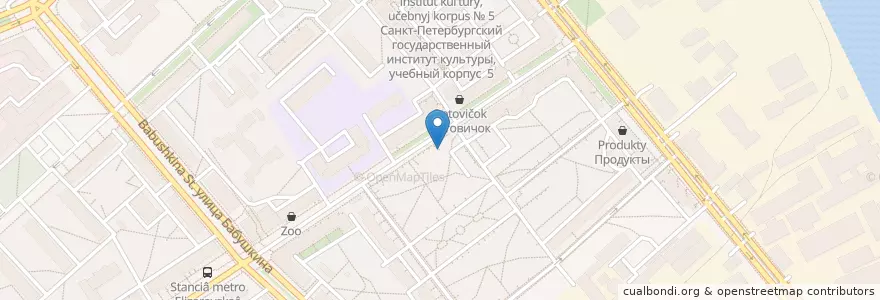 Mapa de ubicacion de Синица en Russie, District Fédéral Du Nord-Ouest, Oblast De Léningrad, Saint-Pétersbourg, Невский Район, Округ Невская Застава.