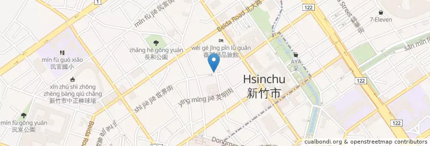 Mapa de ubicacion de 蕾蕾咖啡館 en Tayvan, 臺灣省, Hsinchu.