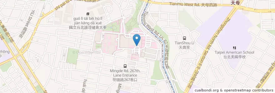 Mapa de ubicacion de 急診部 en Taiwán, Nuevo Taipéi, Taipéi, 北投區.