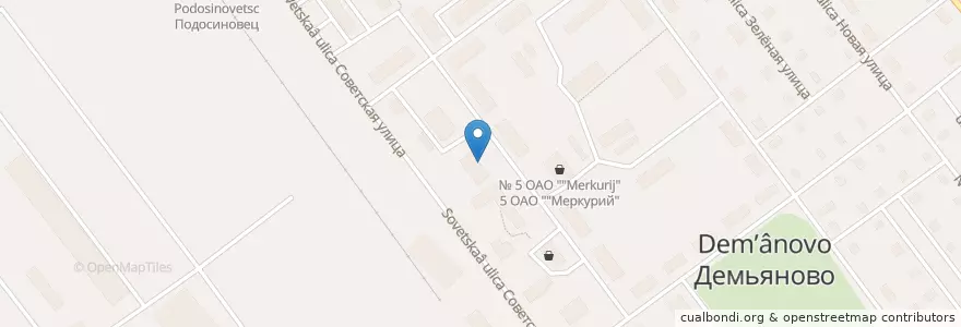 Mapa de ubicacion de Хлынов en Russia, Volga Federal District, Kirov Oblast, Podosinovsky District, Демьяновское Городское Поселение.