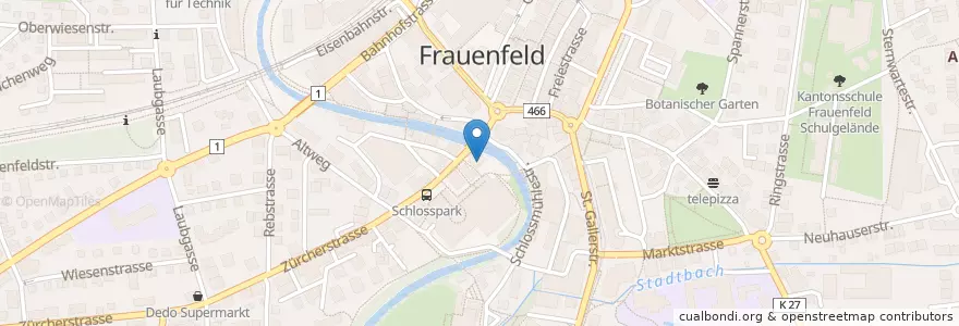 Mapa de ubicacion de US Mex en Switzerland, Thurgau, Bezirk Frauenfeld, Frauenfeld.