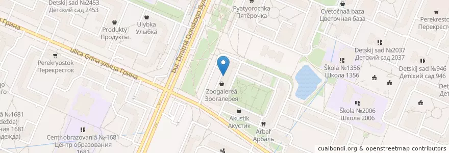 Mapa de ubicacion de Альфа-Банк en Rússia, Distrito Federal Central, Москва, Юго-Западный Административный Округ, Район Северное Бутово.