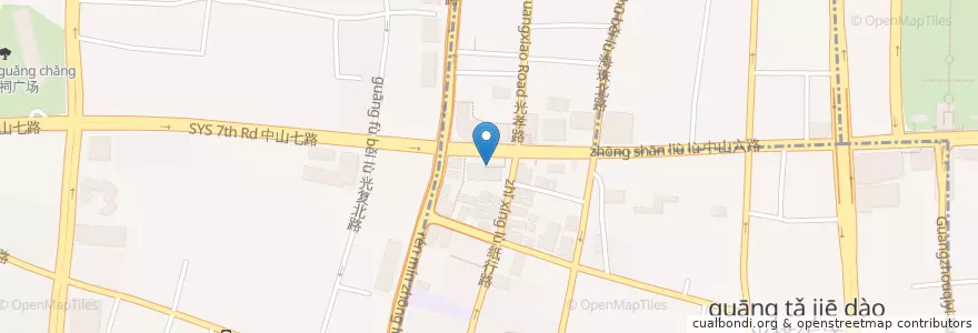 Mapa de ubicacion de KFC en الصين, غوانغدونغ, 广州市, 越秀区, 光塔街道.