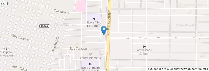 Mapa de ubicacion de VIP Bar en بورکینافاسو, Centre, Kadiogo, اوآگادوگو.