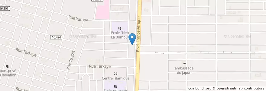 Mapa de ubicacion de Restaurant bar le jacpot ouaga 2000 en 布基纳法索, Centre, Kadiogo, 瓦加杜古.