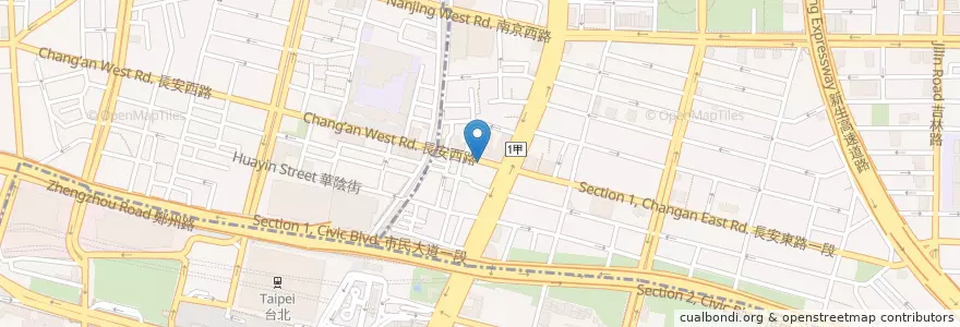 Mapa de ubicacion de 錦城漫畫影音租售館 en تايوان, تايبيه الجديدة, تايبيه, 中山區.