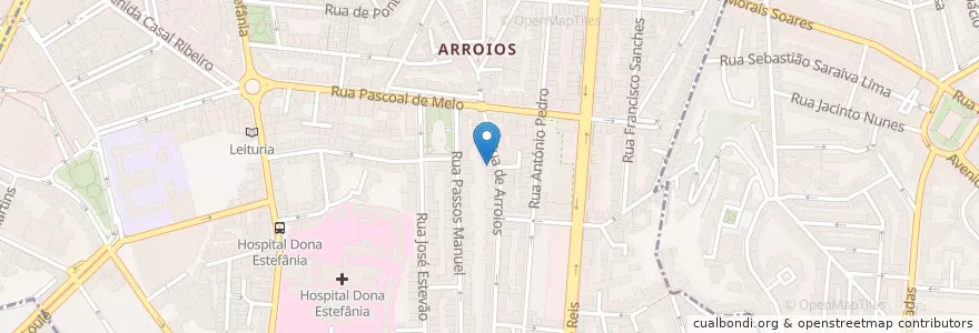 Mapa de ubicacion de Franguinho Real en البرتغال, Área Metropolitana De Lisboa, Lisboa, Grande Lisboa, لشبونة, Arroios.