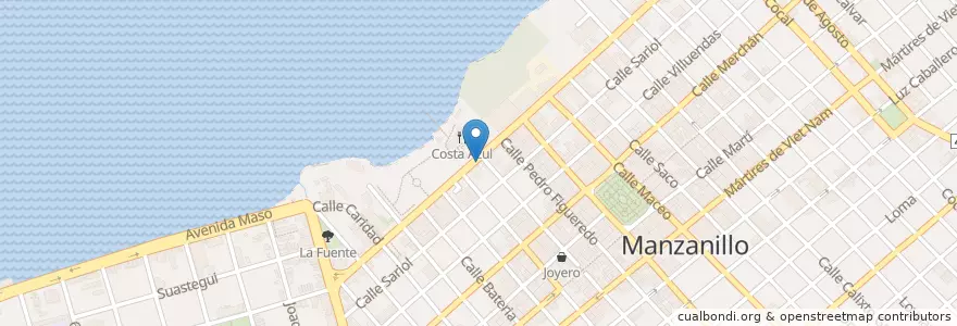 Mapa de ubicacion de Cafeteria Pacolo en كوبا, Granma, Manzanillo, Ciudad De Manzanillo.