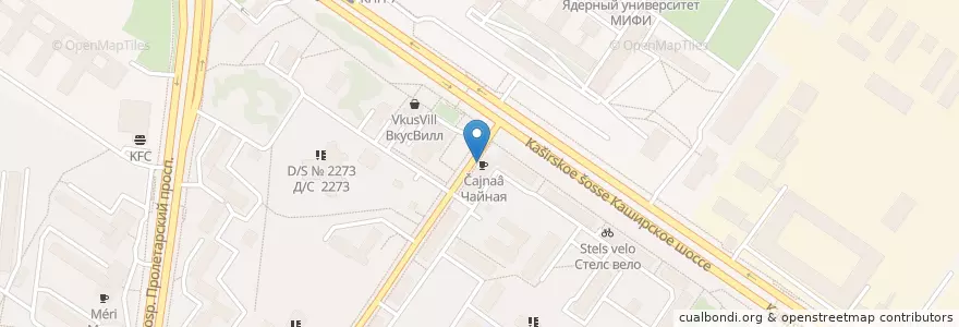 Mapa de ubicacion de Чайная en Rusia, Distrito Federal Central, Москва, Южный Административный Округ, Район Москворечье-Сабурово.