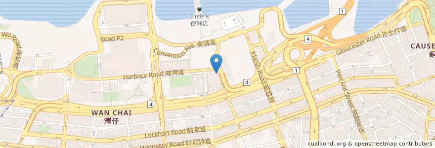 Mapa de ubicacion de McDonald's en China, Guangdong, Hong Kong, Pulau Hong Kong, Wilayah Baru, 灣仔區 Wan Chai District.