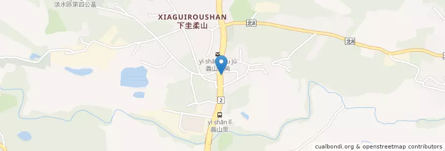 Mapa de ubicacion de 小誠鵝肉店 en Taiwan, Nuova Taipei, Distretto Di Tamsui.