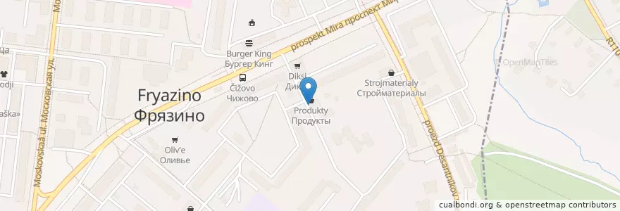 Mapa de ubicacion de Zima en Rusland, Centraal Federaal District, Oblast Moskou, Городской Округ Щёлково, Городской Округ Фрязино.
