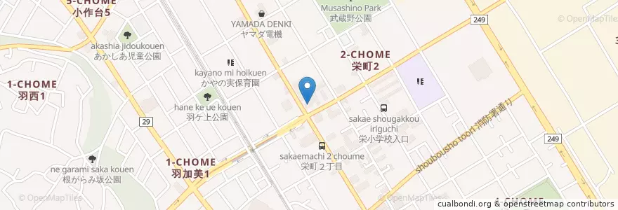 Mapa de ubicacion de エネオス en Jepun, 東京都, 羽村市.