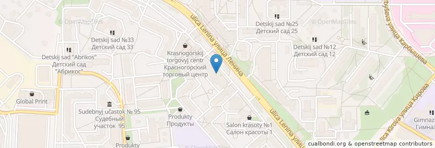 Mapa de ubicacion de Альфа-Банк en Rusland, Centraal Federaal District, Oblast Moskou, Городской Округ Красногорск.