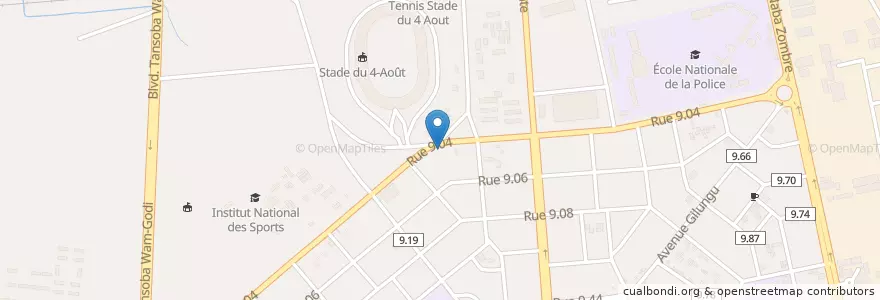 Mapa de ubicacion de Doubaï mall en 부르키나파소, Centre, Kadiogo, 와가두구.