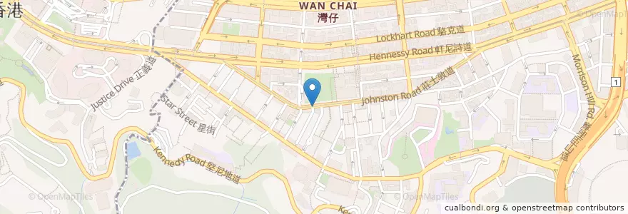 Mapa de ubicacion de McDonald's en Çin, Guangdong, Hong Kong, Hong Kong Adası, Yeni Bölgeler, 灣仔區 Wan Chai District.