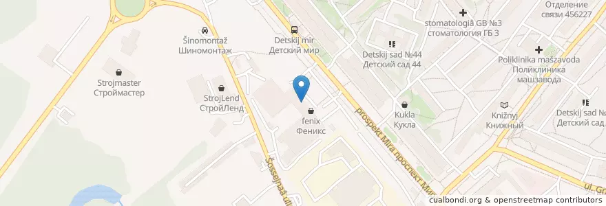 Mapa de ubicacion de Мальта en Rusland, Уральский Федеральный Округ, Oblast Tsjeljabinsk, Златоустовский Городской Округ.