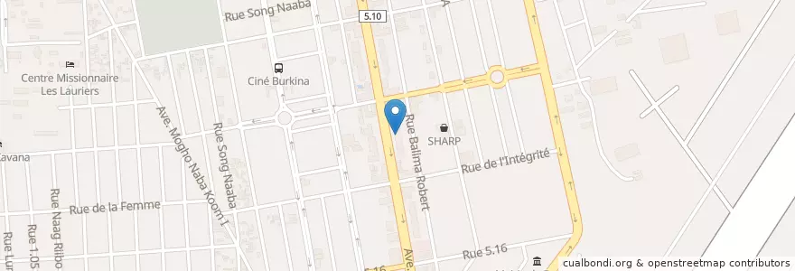 Mapa de ubicacion de Pharmacie du Kadiogo en 布基纳法索, Centre, Kadiogo, 瓦加杜古.