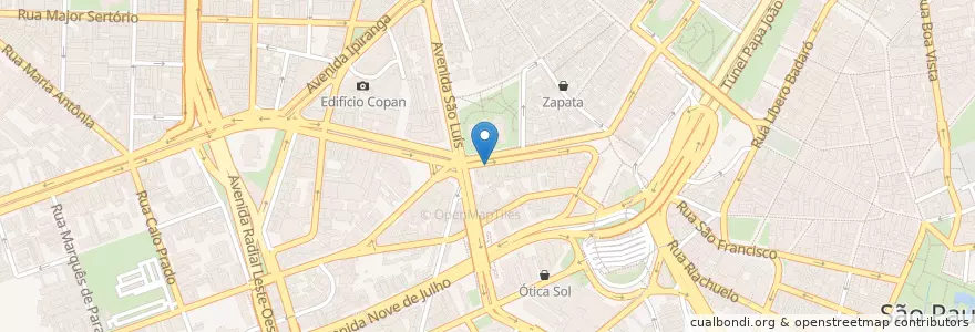 Mapa de ubicacion de Caixa Econômica Federal en البَرَازِيل, المنطقة الجنوبية الشرقية, ساو باولو, Região Geográfica Intermediária De São Paulo, Região Metropolitana De São Paulo, Região Imediata De São Paulo, ساو باولو.