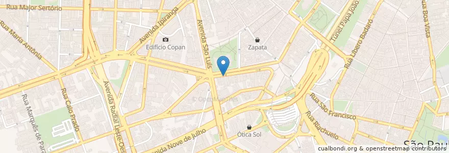 Mapa de ubicacion de Banco do Brasil en Brezilya, Güneydoğu Bölgesi, Сан Паулу, Região Geográfica Intermediária De São Paulo, Região Metropolitana De São Paulo, Região Imediata De São Paulo, Сан Паулу.