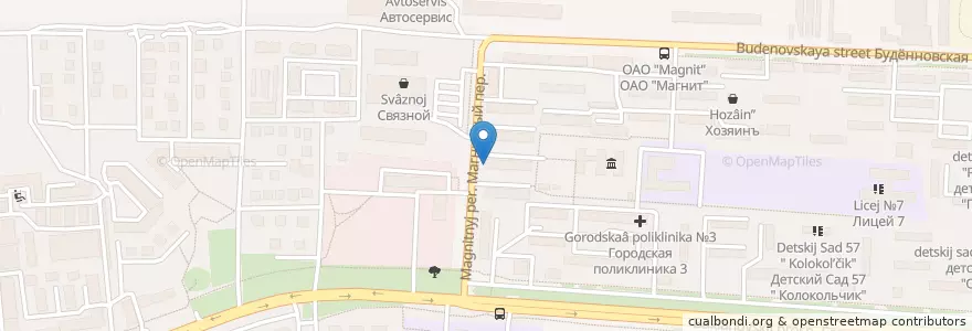 Mapa de ubicacion de Автошкола en Rusia, Южный Федеральный Округ, Óblast De Rostov, Городской Округ Новочеркасск.