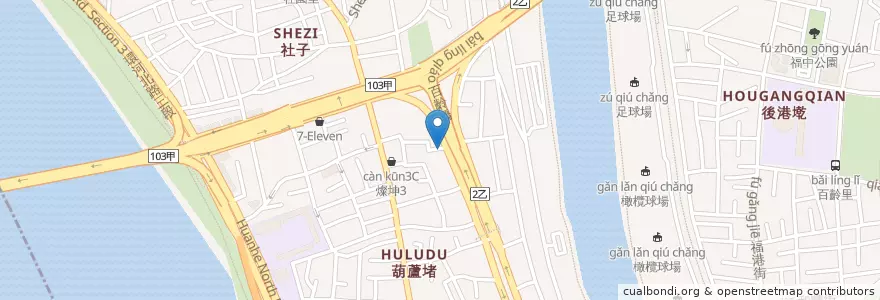 Mapa de ubicacion de Go Station - 孚海國際車業站 en تایوان, 新北市, تایپه, 士林區.