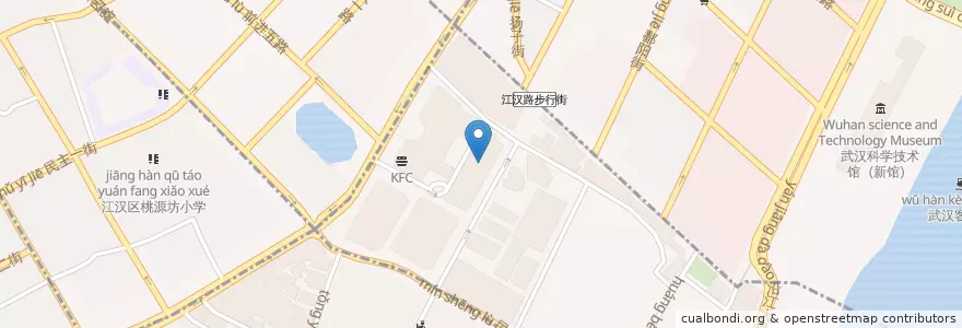 Mapa de ubicacion de 万达影城 en China, Hubei, Wuhan, Jianghan, 花楼街道.