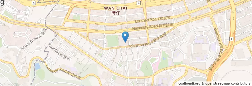 Mapa de ubicacion de 南洋商業銀行 NCB en Çin, Guangdong, Hong Kong, Hong Kong Adası, Yeni Bölgeler, 灣仔區 Wan Chai District.
