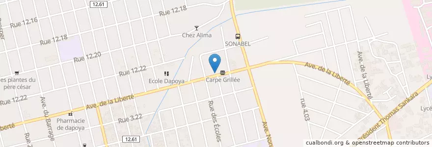 Mapa de ubicacion de Cyclop en بورکینافاسو, Centre, Kadiogo, اوآگادوگو.