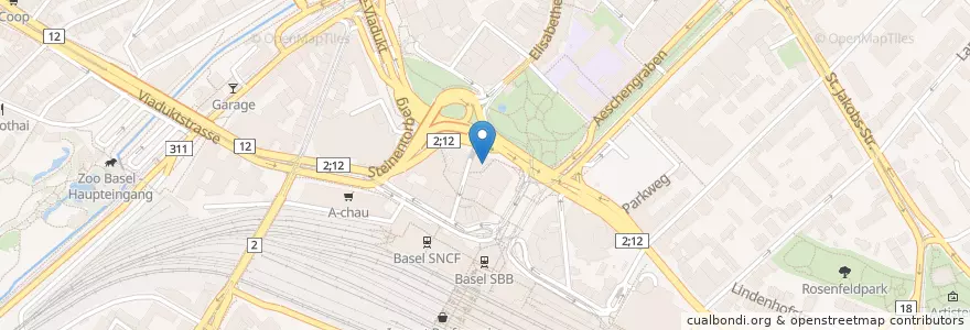 Mapa de ubicacion de Mascotte en سويسرا, مدينة بازل, Basel.