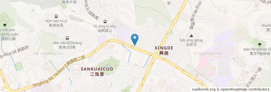 Mapa de ubicacion de 永和豆漿 en تايوان, تايبيه الجديدة, تايبيه, 文山區.