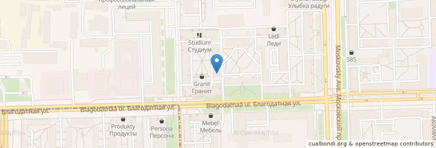 Mapa de ubicacion de Чулан en Russia, Northwestern Federal District, Leningrad Oblast, Saint Petersburg, Московский Район, Округ Московская Застава.