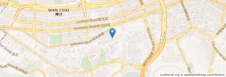 Mapa de ubicacion de 富邦銀行 en 中国, 广东省, 香港 Hong Kong, 香港島 Hong Kong Island, 新界 New Territories, 灣仔區 Wan Chai District.