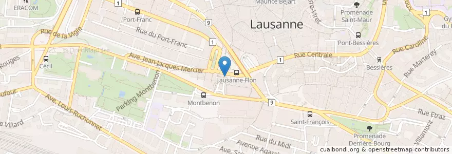 Mapa de ubicacion de Sushi Zen en Suisse, Vaud, District De Lausanne, Lausanne.