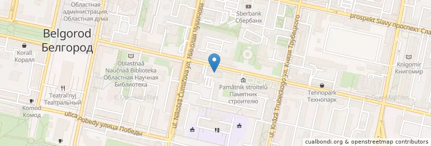 Mapa de ubicacion de Итальянский визовый центр en Rússia, Distrito Federal Central, Oblast De Belgorod, Белгородский Район, Городской Округ Белгород.